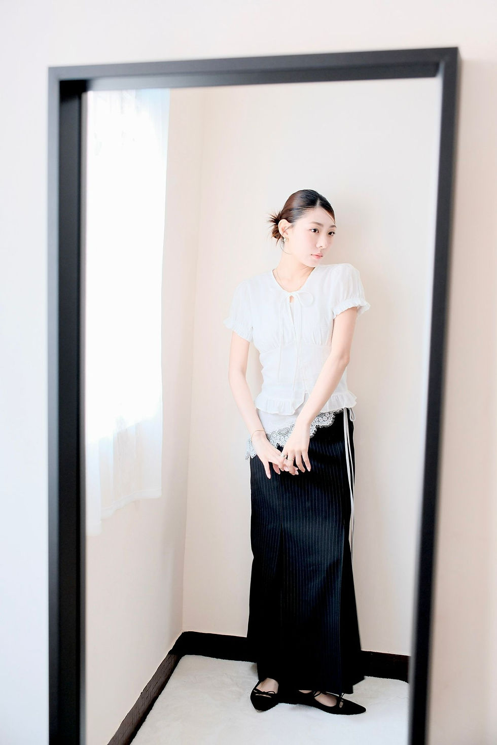 縮圖：Kenna pleated striped skirt