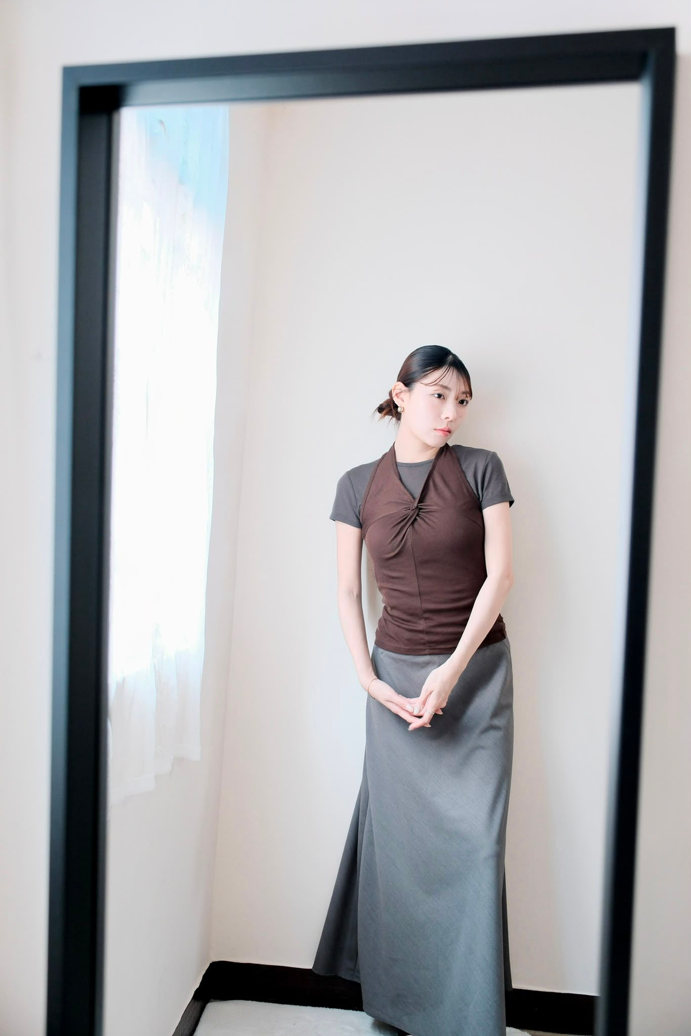 Iyla brown layer vest 