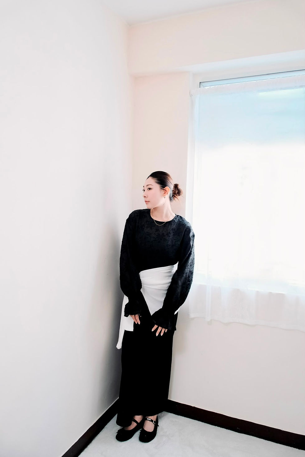 縮圖：Fafa pattern sheer blouse
