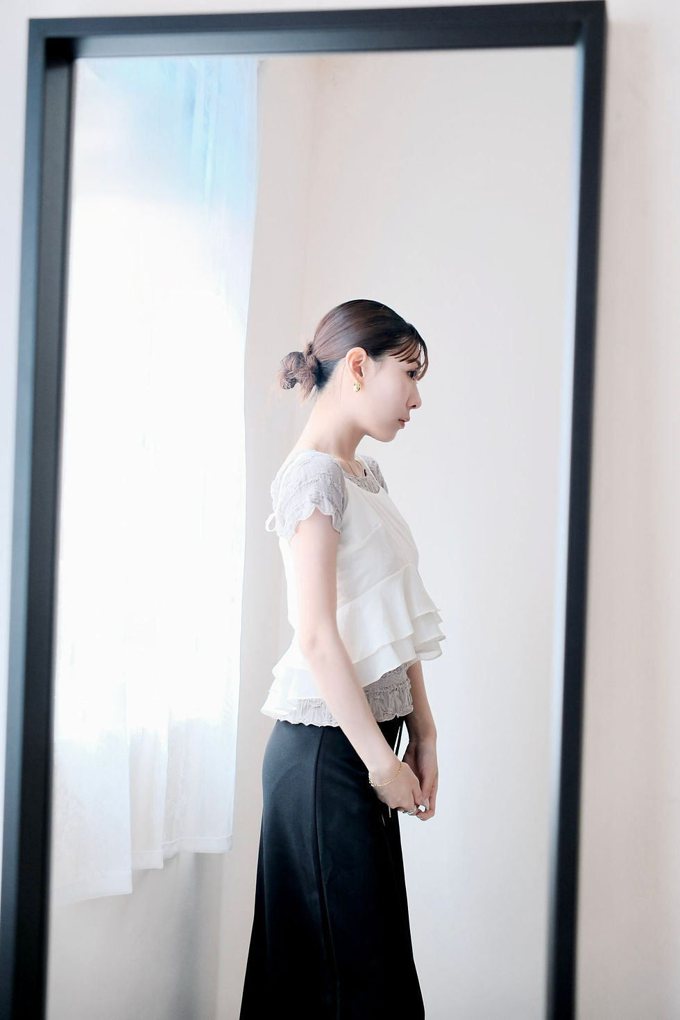 縮圖：Quinn mocha pattern blouse 