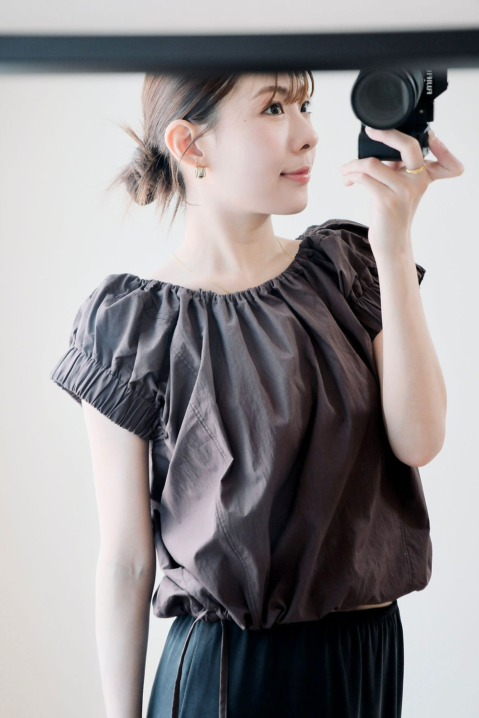 縮圖：Romy brownie string blouse