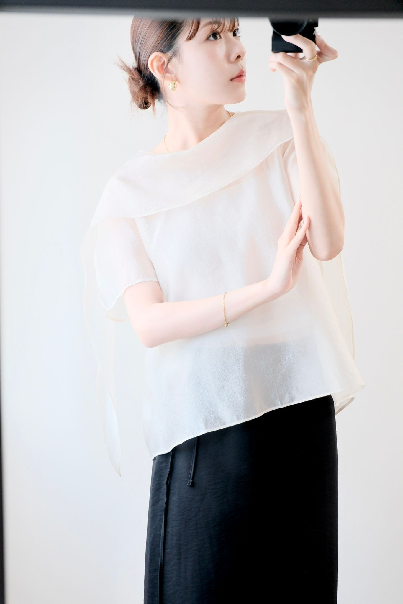 Kori faye sheer nude blouse