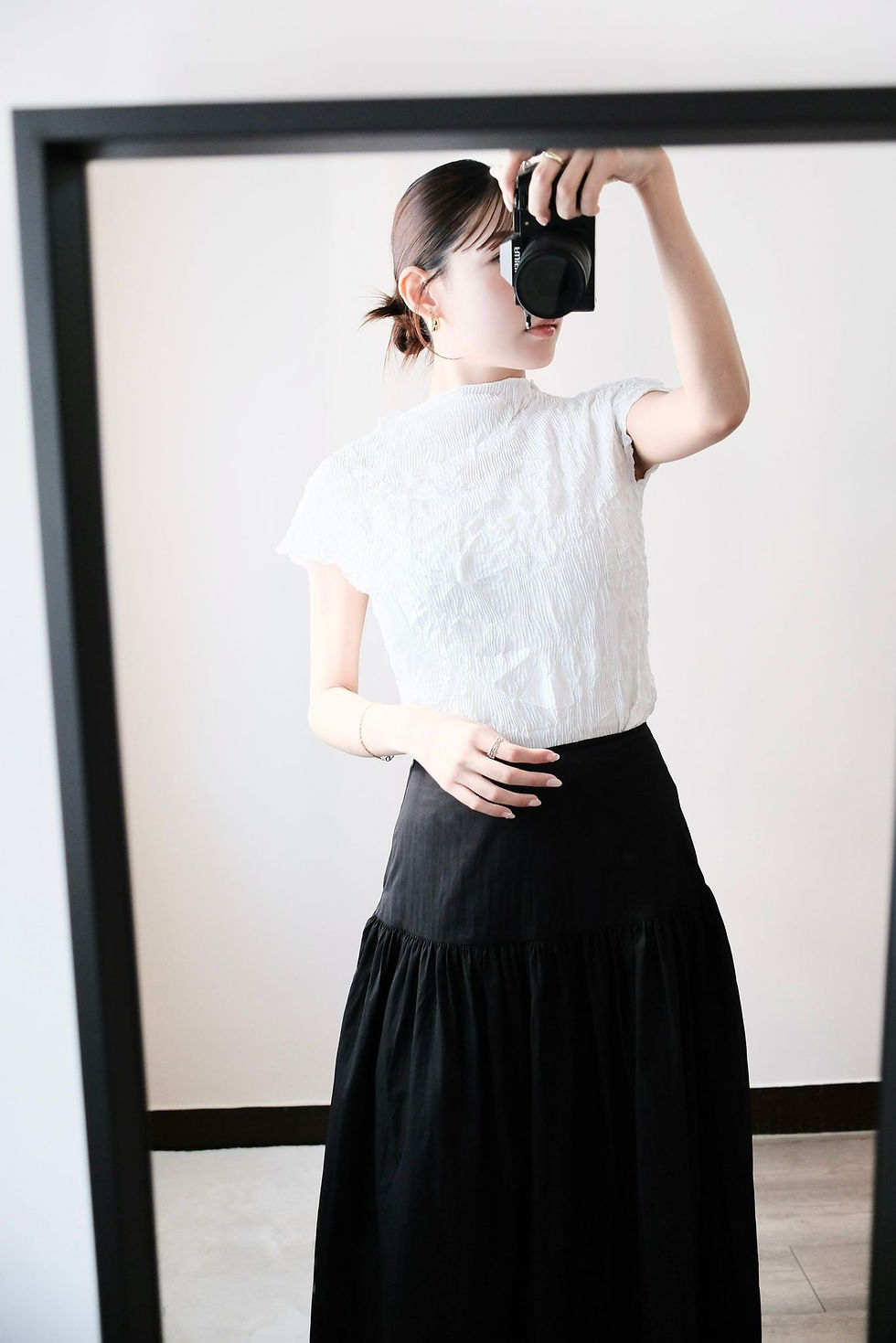 縮圖：Keyla pleated white blouse