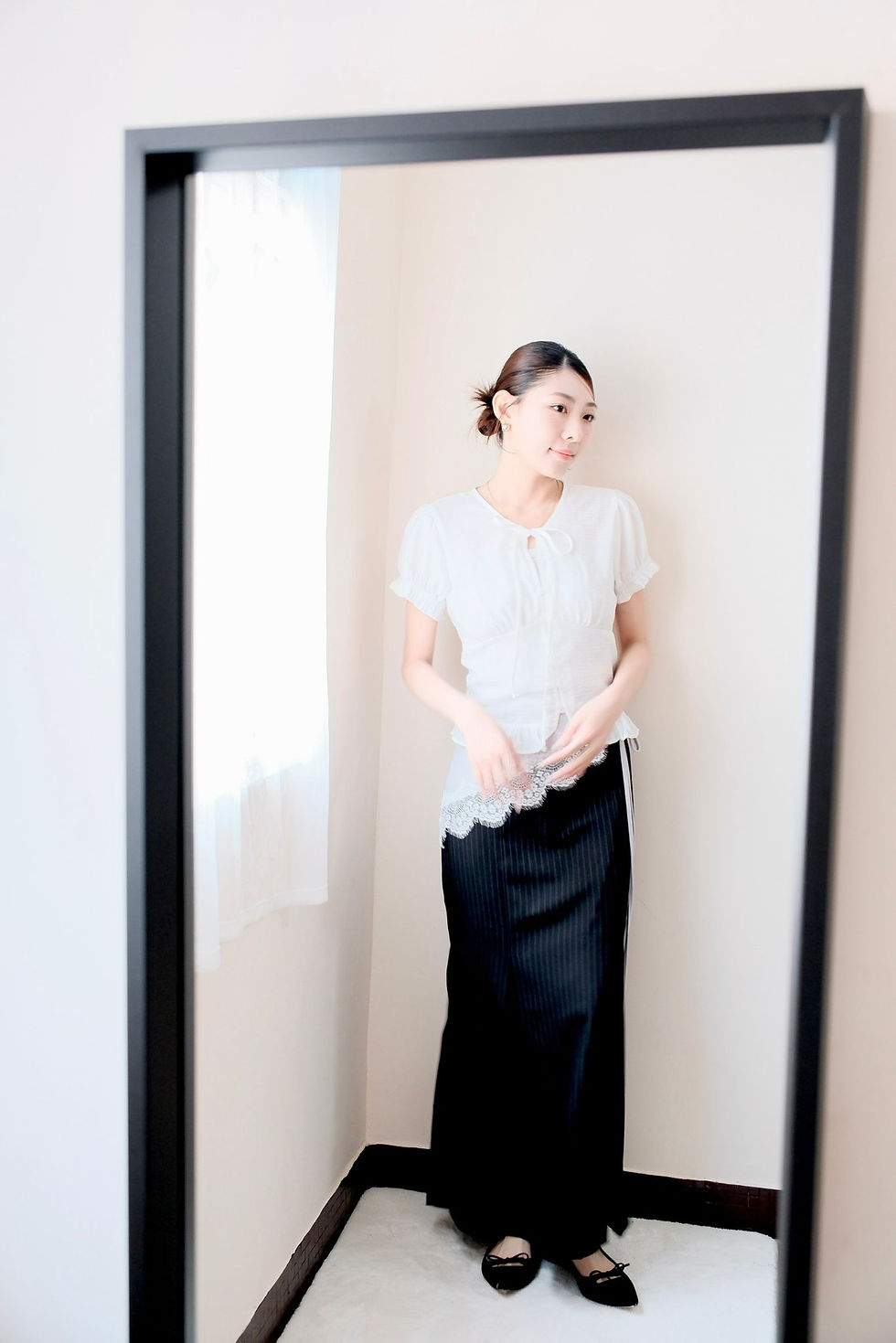 縮圖：Kenna pleated striped skirt