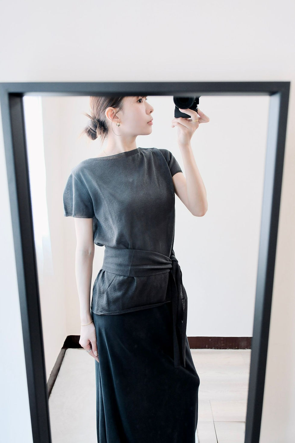 縮圖：Baylor charcoal summer blouse