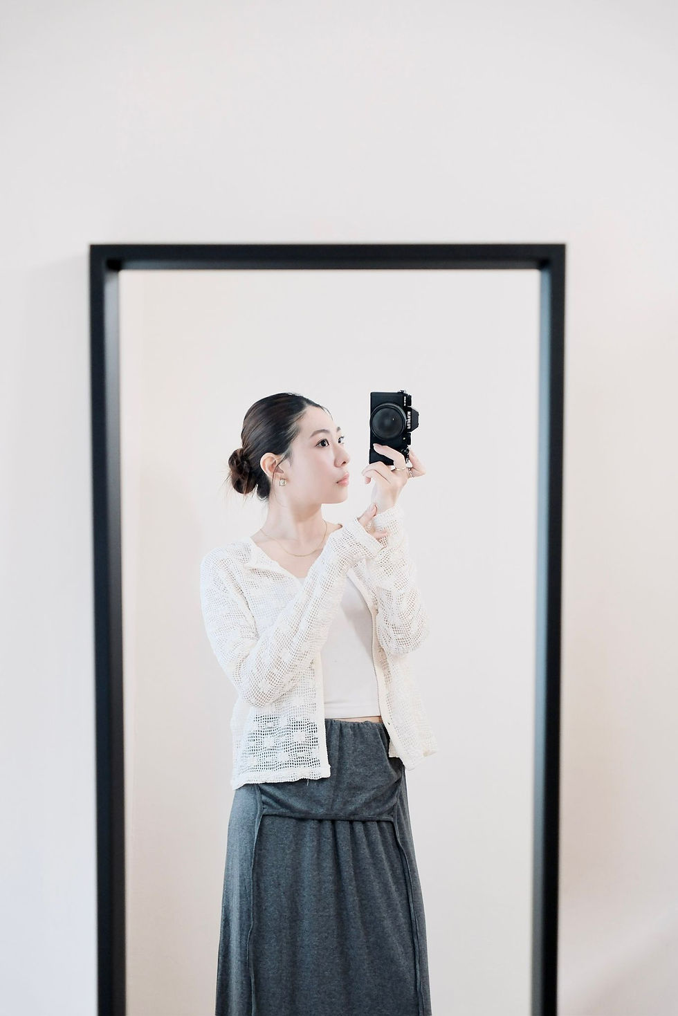 縮圖：Grey everyday layered skirt