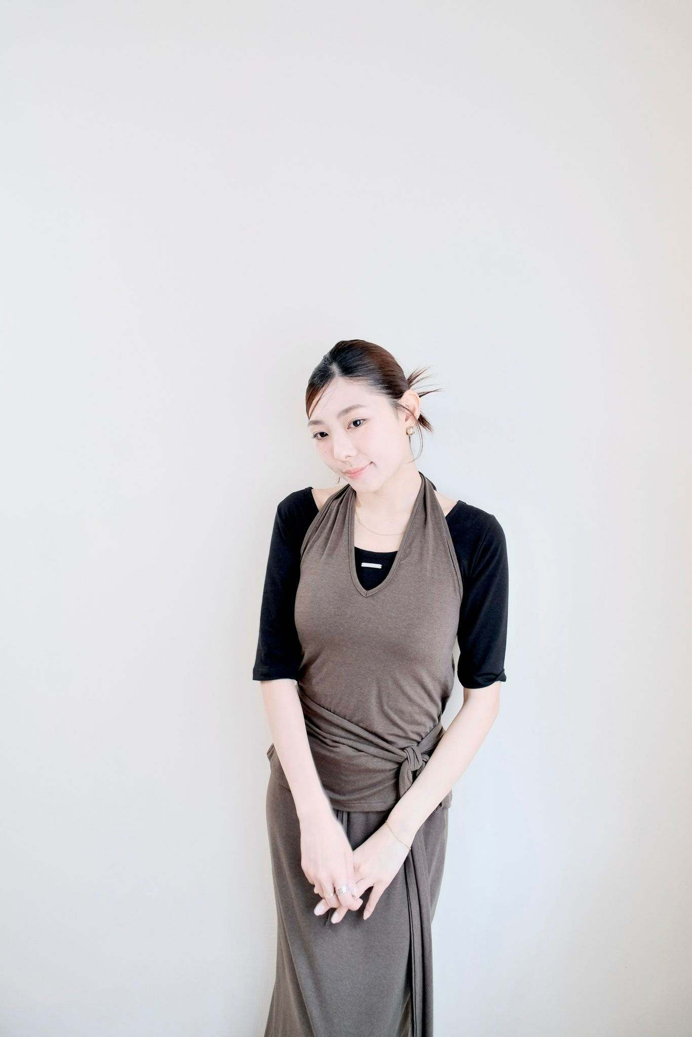 Aleena softy brown set vest