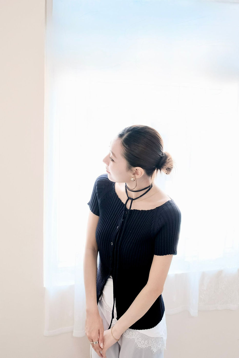 縮圖：Kiana navy blouse set 