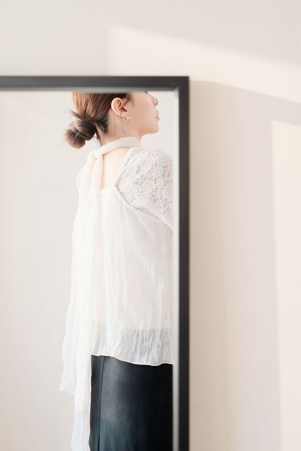 縮圖：Jazmin white scarf vest set 