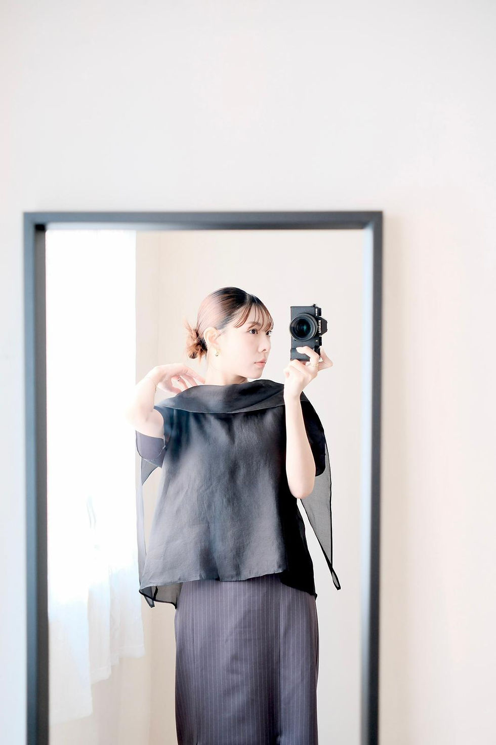 縮圖：Kori faye sheer black blouse