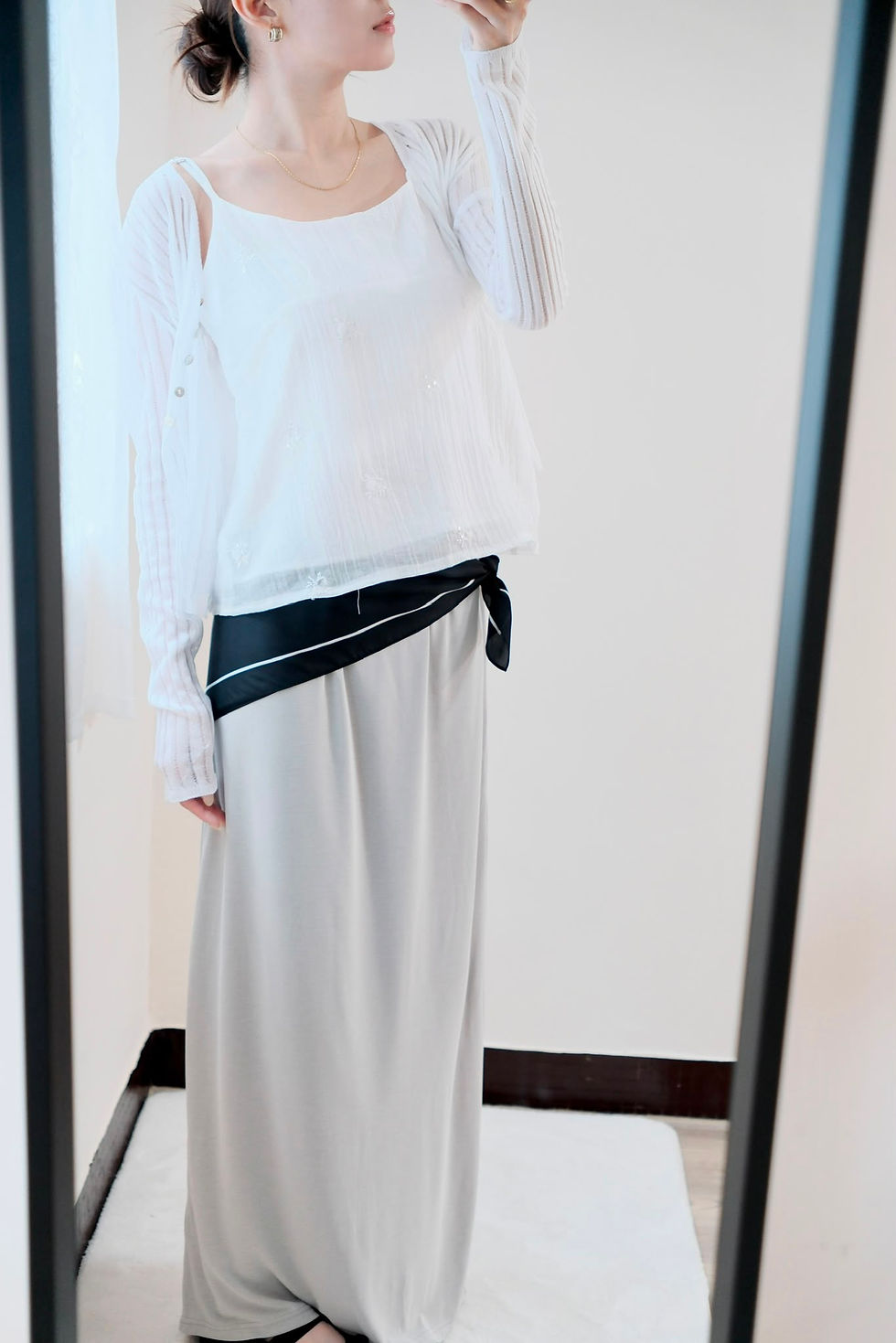 縮圖：Softy comfy grey skirt