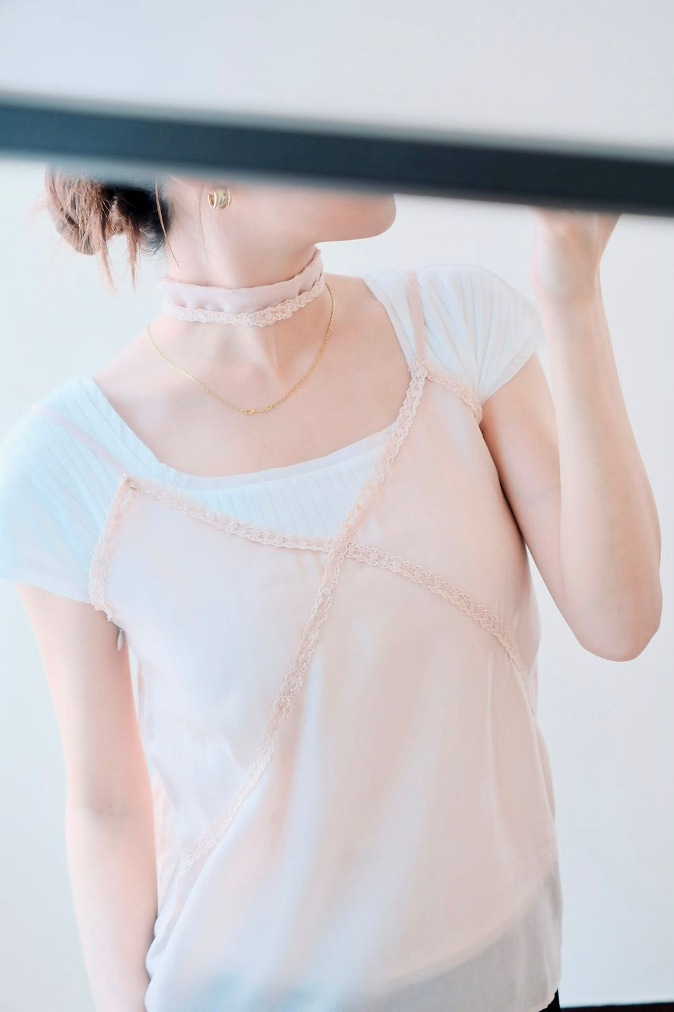 縮圖：Micah pink pattern vest scarf set