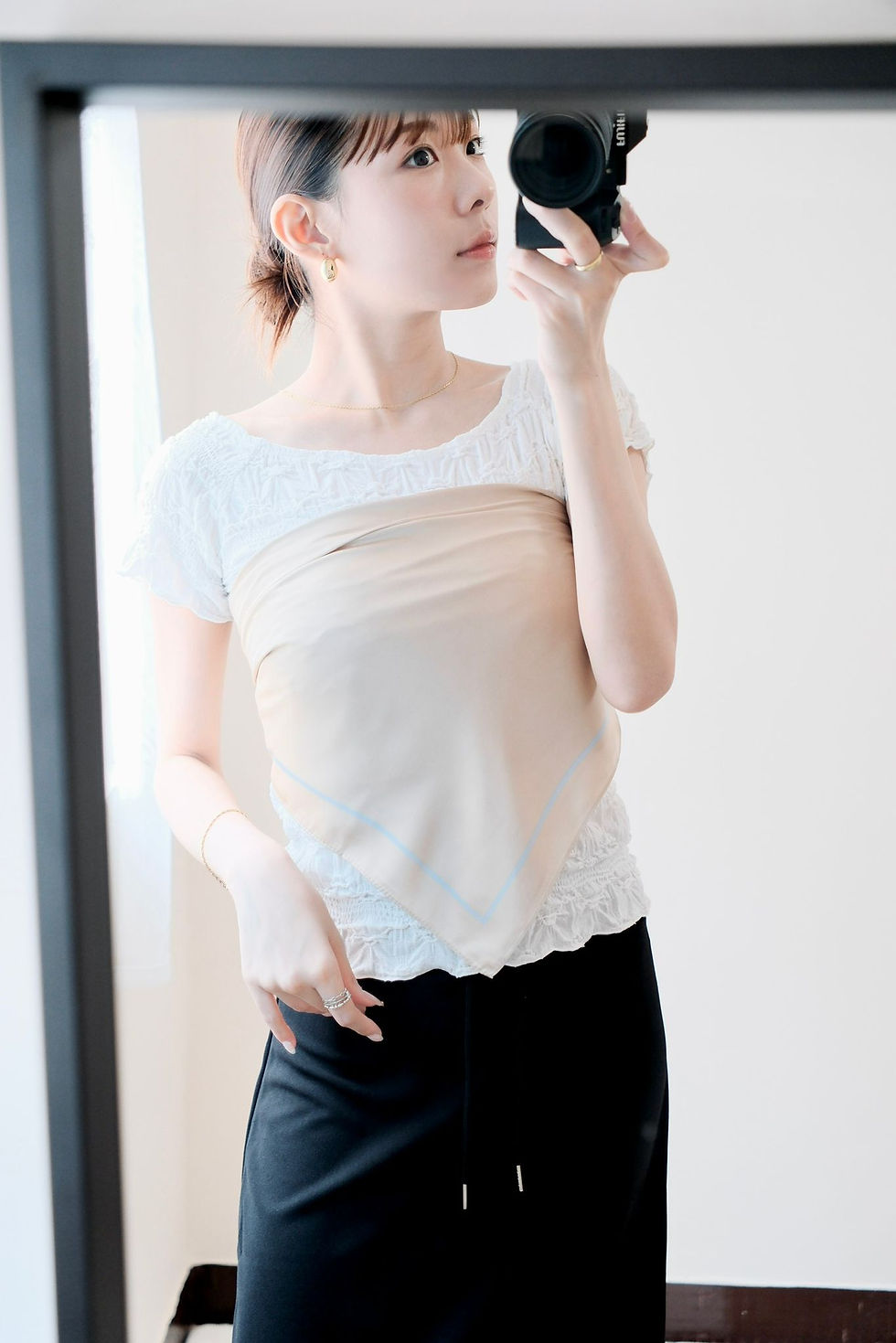 縮圖：Corei easy comfy black skirt