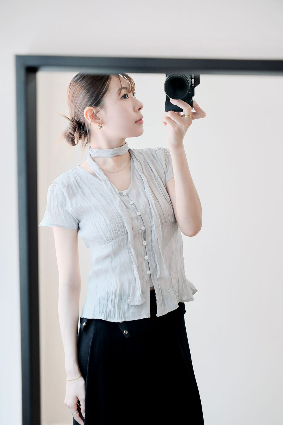 縮圖：Robin sage wrinkle blouse set 