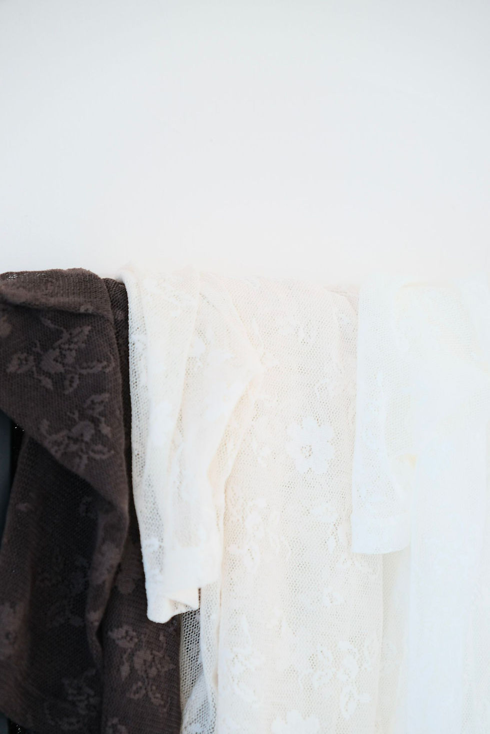 縮圖：Anais floral white lace top 
