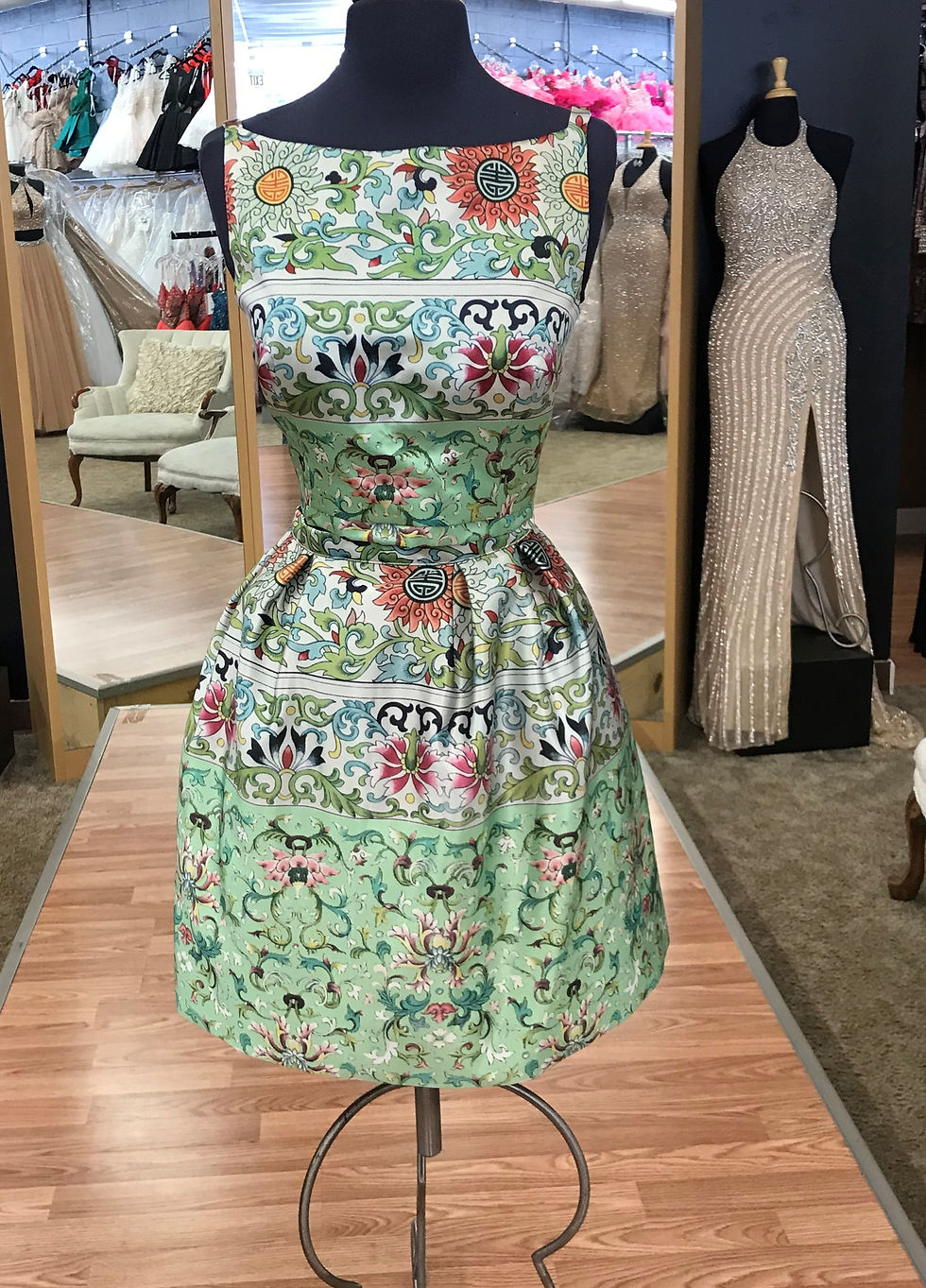 Sherri Hill 50854 Green Print
