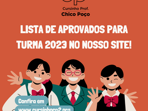 Lista de aprovados turma de 2023 - Primeiro semestre