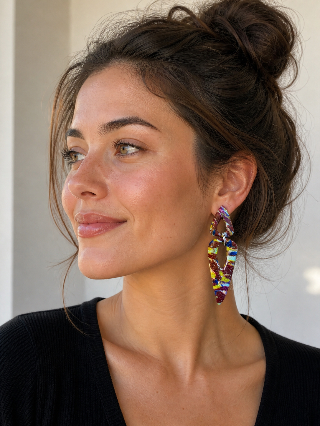 Boucles d’oreilles pâte fimo Lyra – fait main | Côte d’Azur