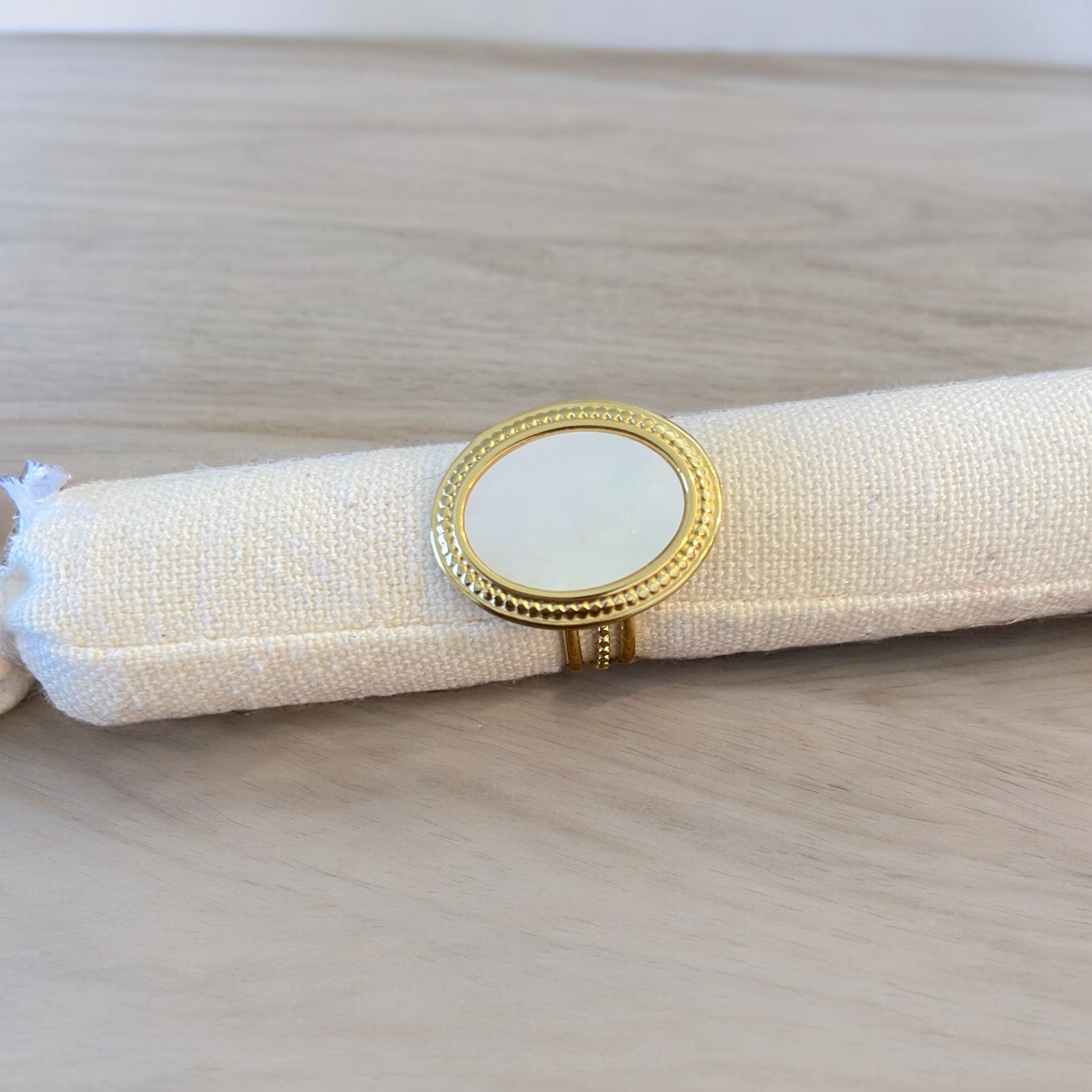 Bague acier inoxydable Nacrée Nacrina – fait main | Côte d’Azur
