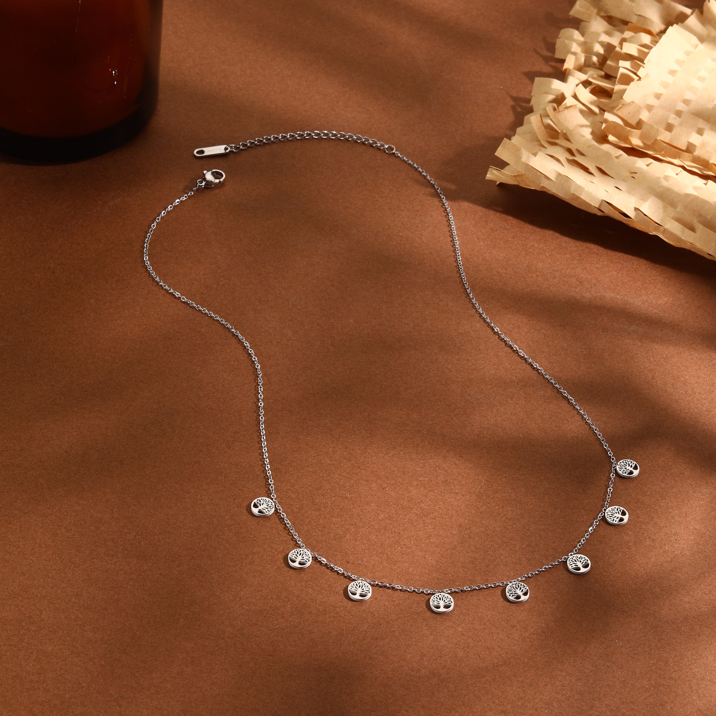 Collier acier inoxydable Arbre Vie Avia – fait main | Côte d’Azur
