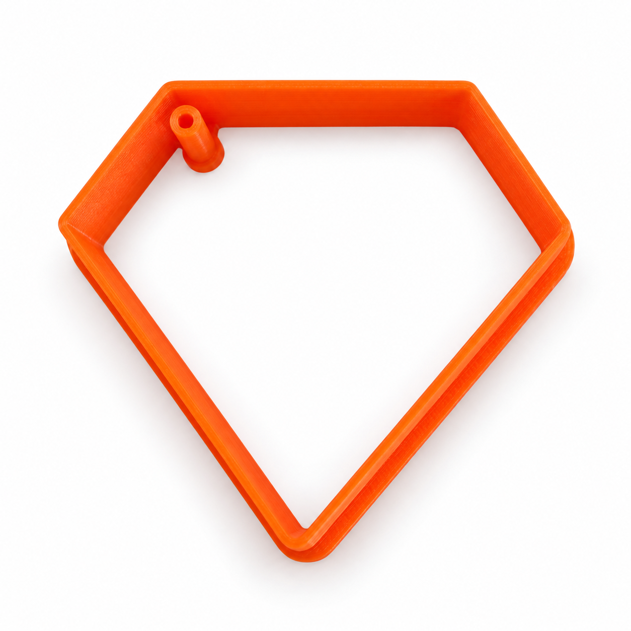 Emporte-pièce Diamant Précieux orange pour créole, avec perforateur intégré — photo retouchée Forméa