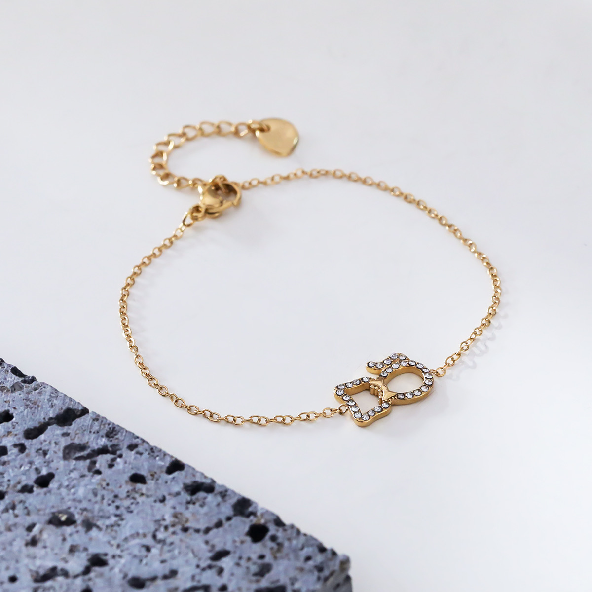 Bracelet acier inoxydable félin "Nala" – fait main | Côte d’Azur
