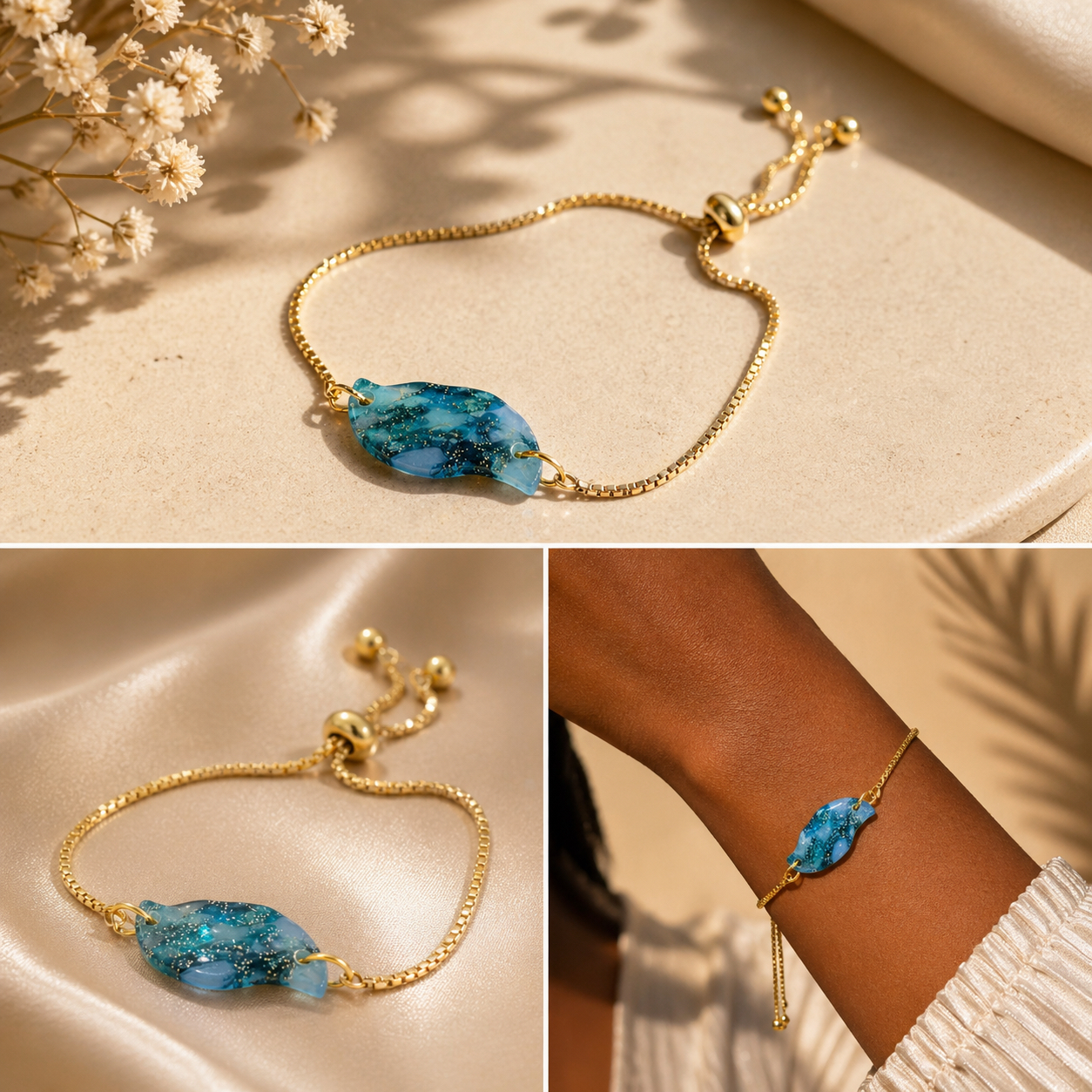 Bracelet pâte fimo M’aéra – Bijou fait main | Côte d’Azur | BIJOUMAEY