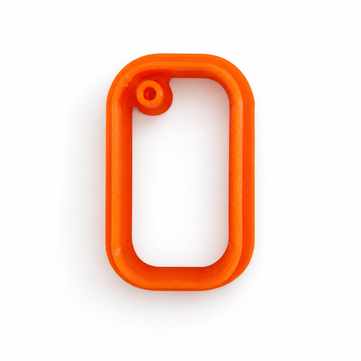 Emporte-pièce Capsule Promenade avec trou intégré pour créole, imprimé en 3D orange — Forméa