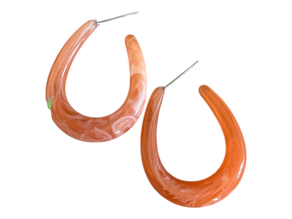 Miniature : Boucles d’Oreilles “Ayania” en Résine – Forme U Moderne & Audacieuse