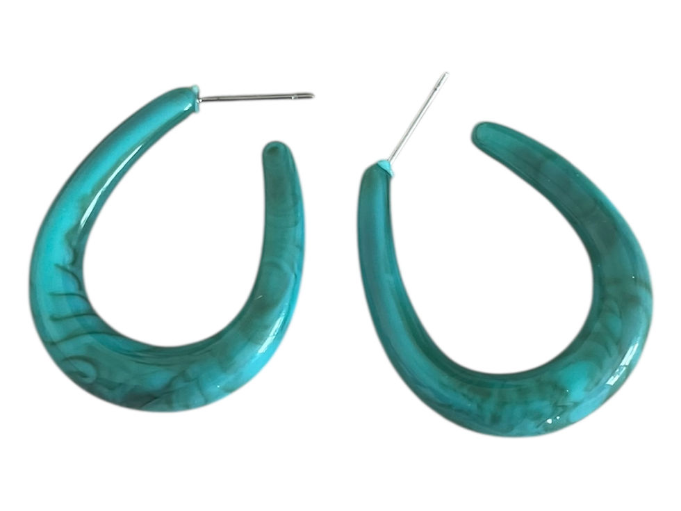 Miniature : Boucles d’Oreilles “Ayania” en Résine – Forme U Moderne & Audacieuse