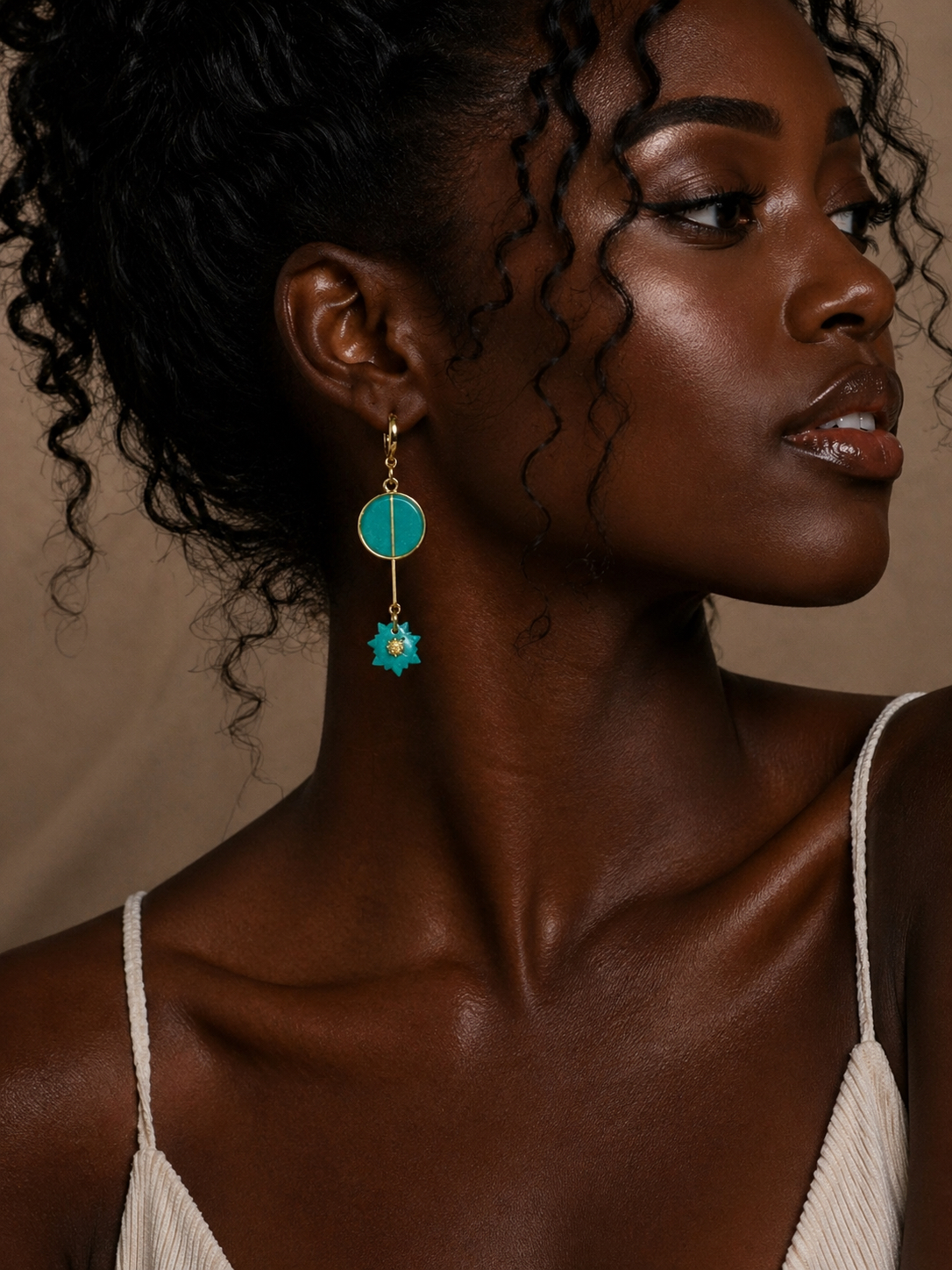 Boucles d’oreilles pâte fimo Celestara – fait main | Côte d’Azur