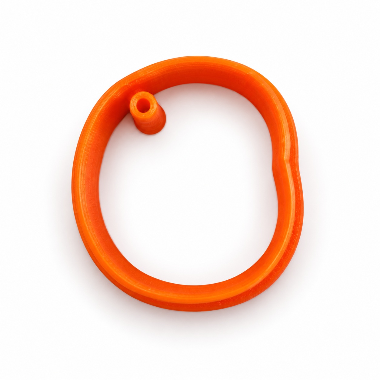 Emporte-pièce Galet Libre avec trou intégré pour créole, imprimé en 3D orange — Forméa