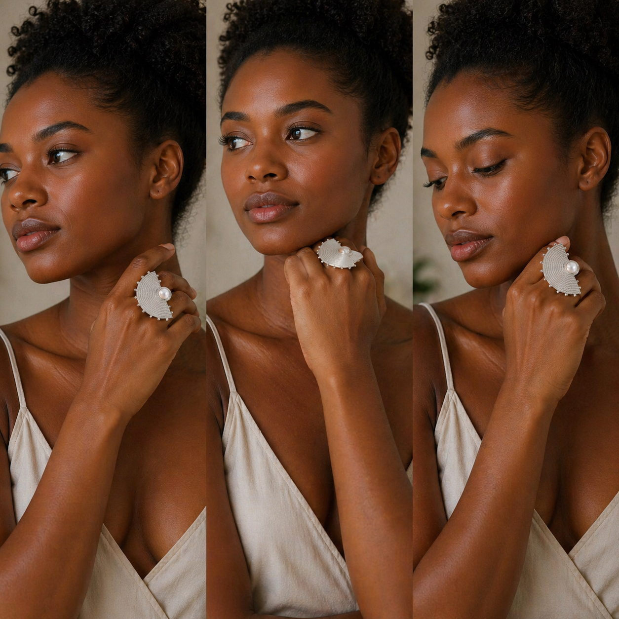 Bague acier inoxydable Elyséa – fait main | Côte d’Azur