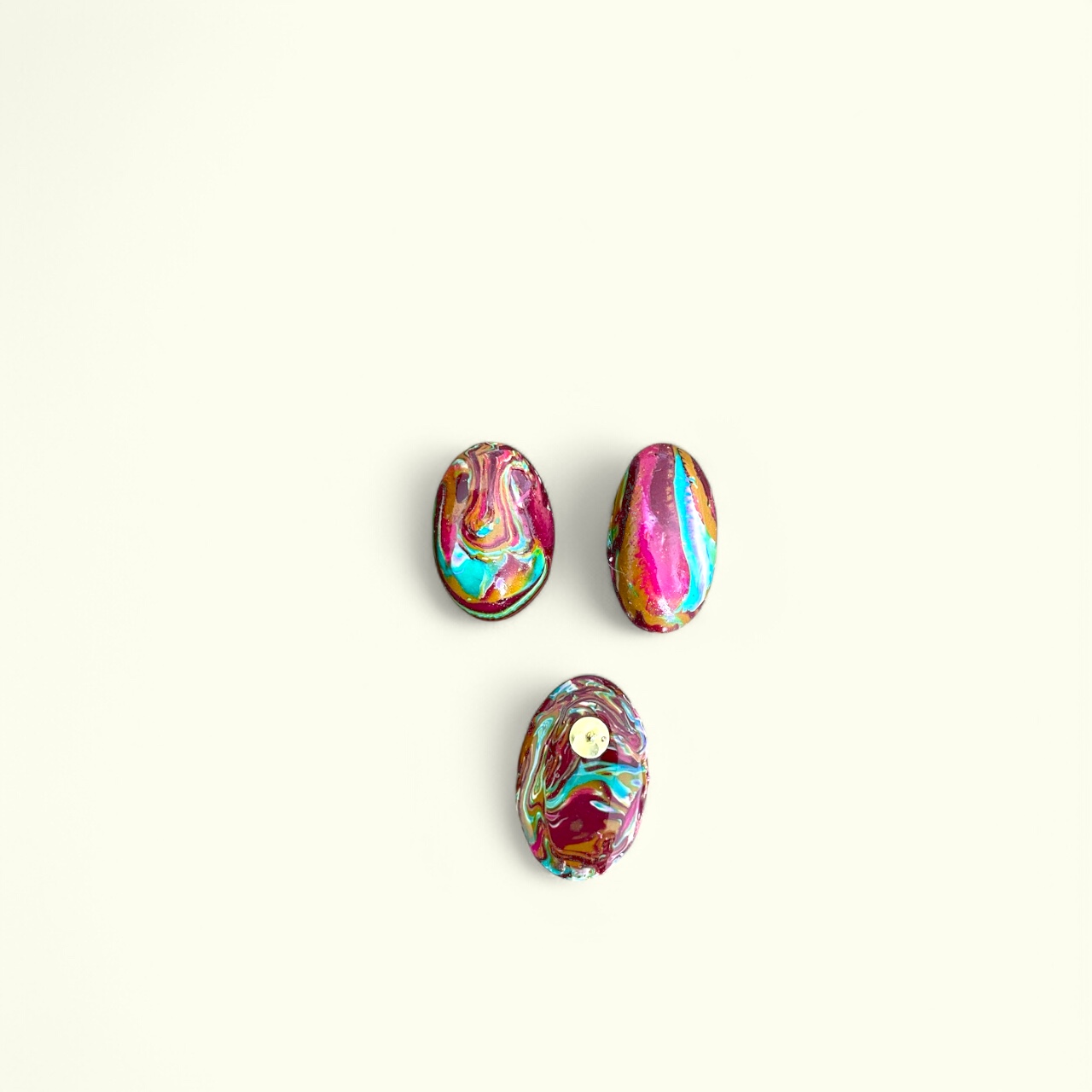 Boucles d’oreilles pâte fimo Donia – fait main | Côte d’Azur