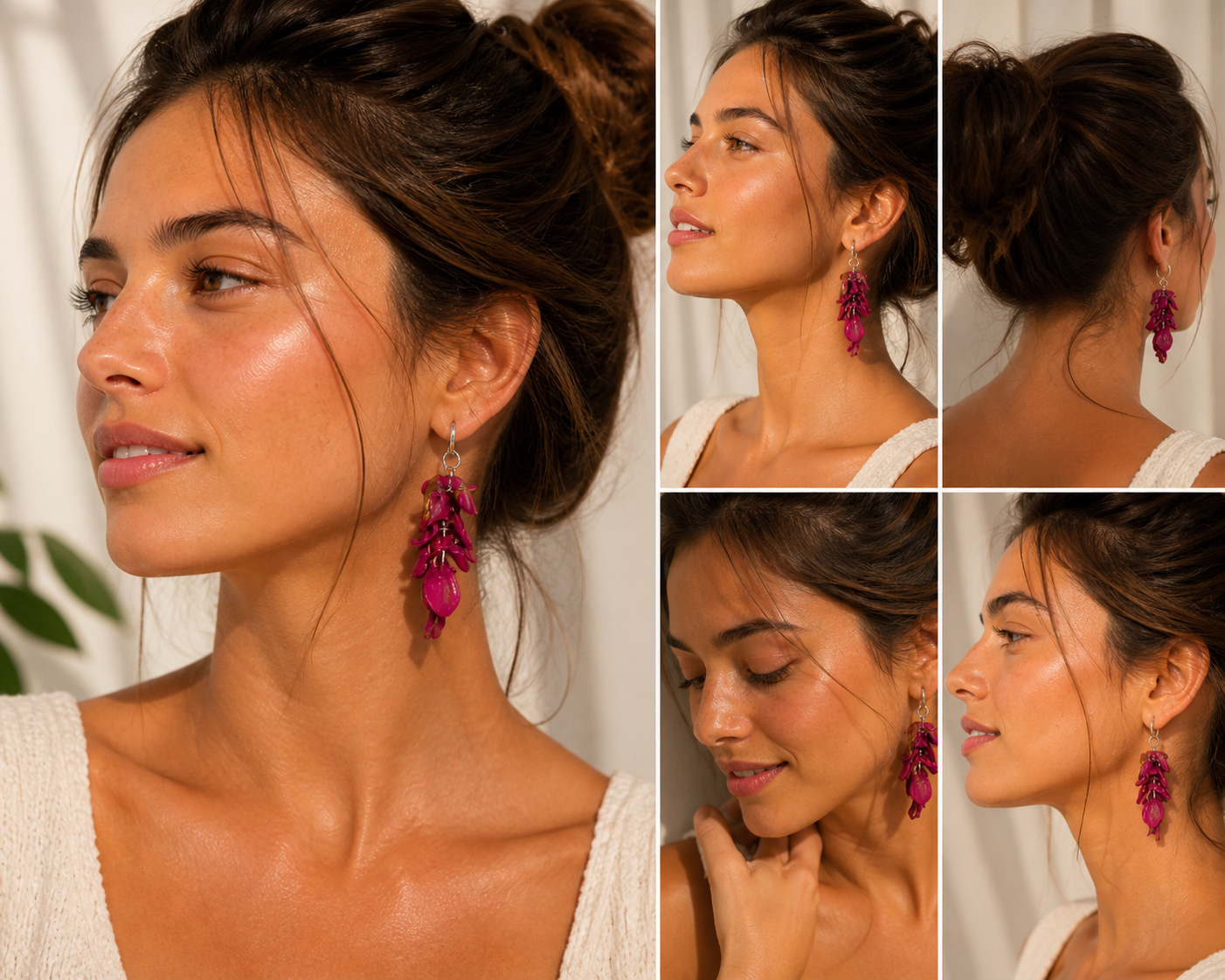 Boucles d’oreilles pâte fimo Sakura – fait main | Côte d’Azur
