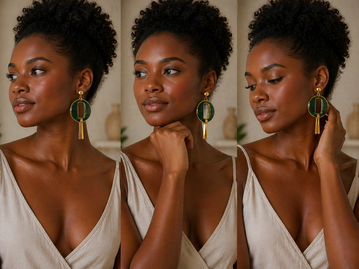 Boucles d’oreilles résine Élégance – fait main | Côte d’Azur