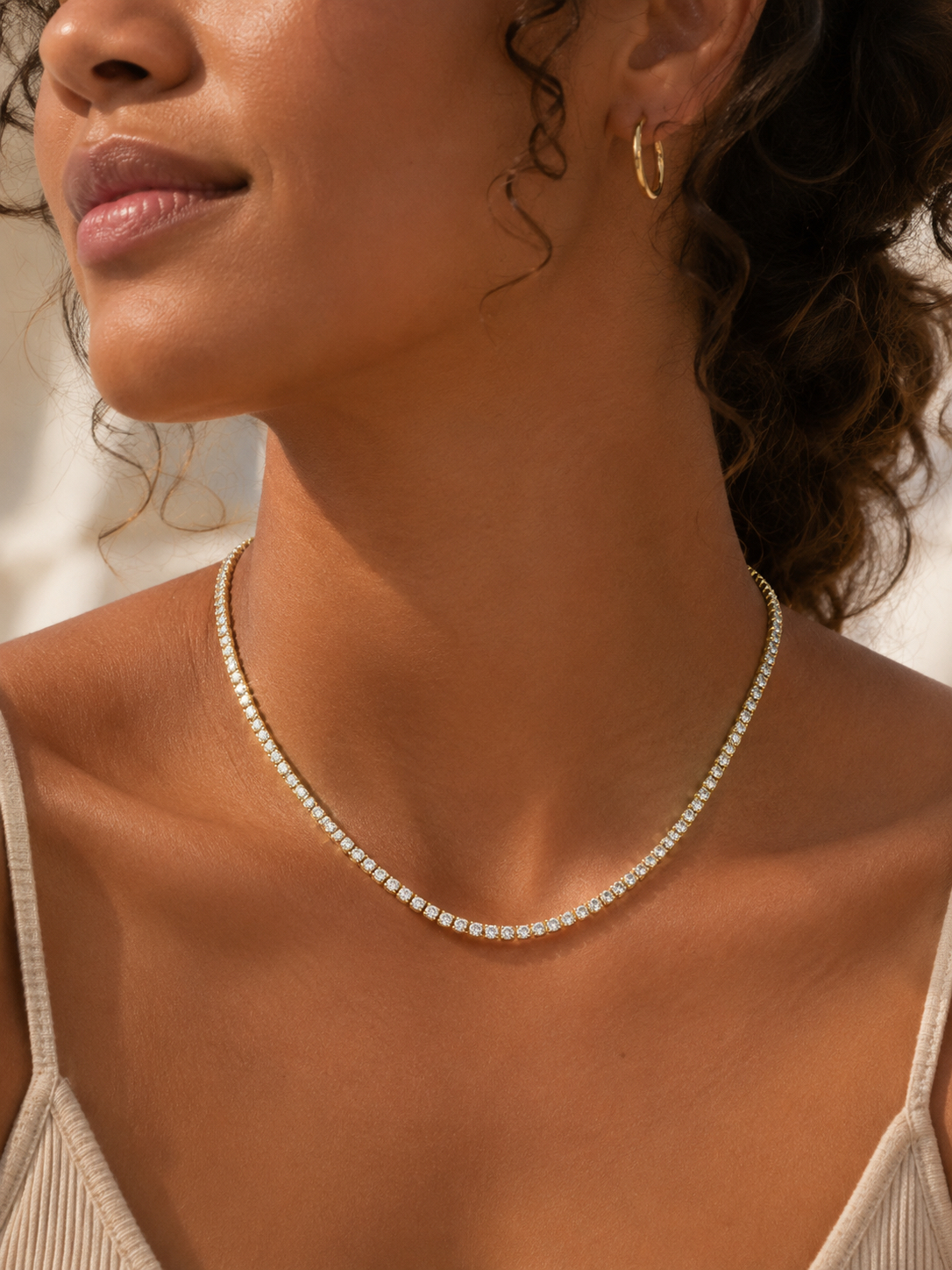 Collier acier inoxydable Strass – fait main | Côte d’Azur