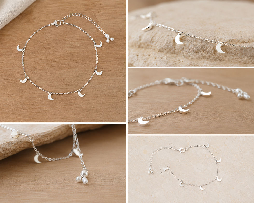 Miniature : Bracelet acier inoxydable Louna – fait main | Côte d’Azur