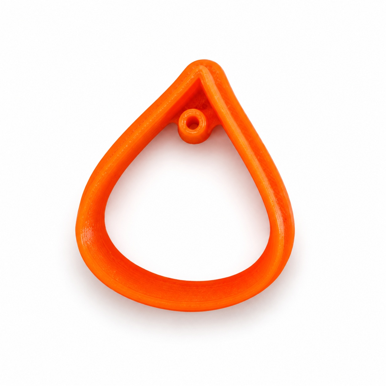 Emporte-pièce Goutte Rosée avec trou intégré pour créole, imprimé en 3D orange — Forméa