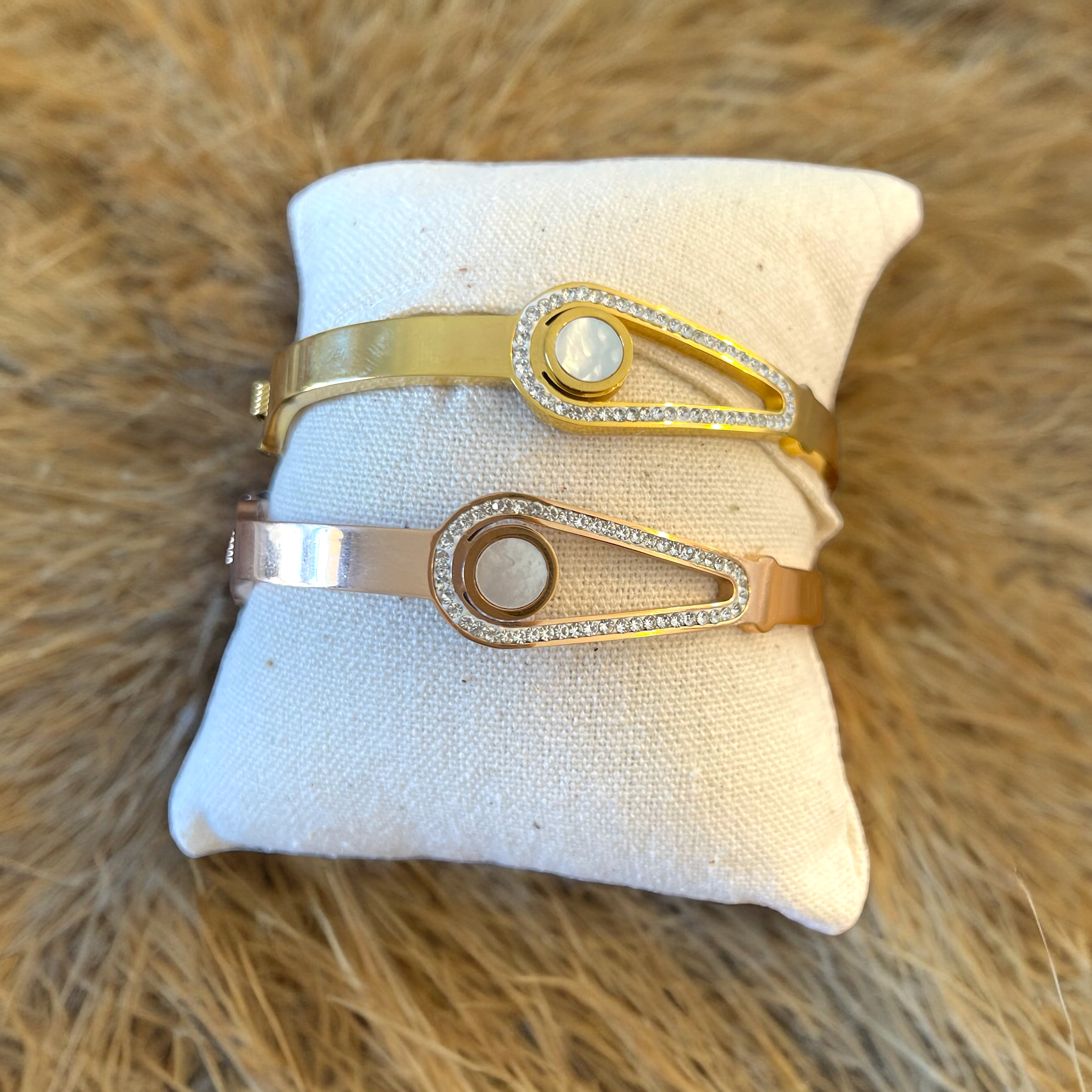 Bracelet acier inoxydable Jonc Sophia – fait main | Côte d’Azur