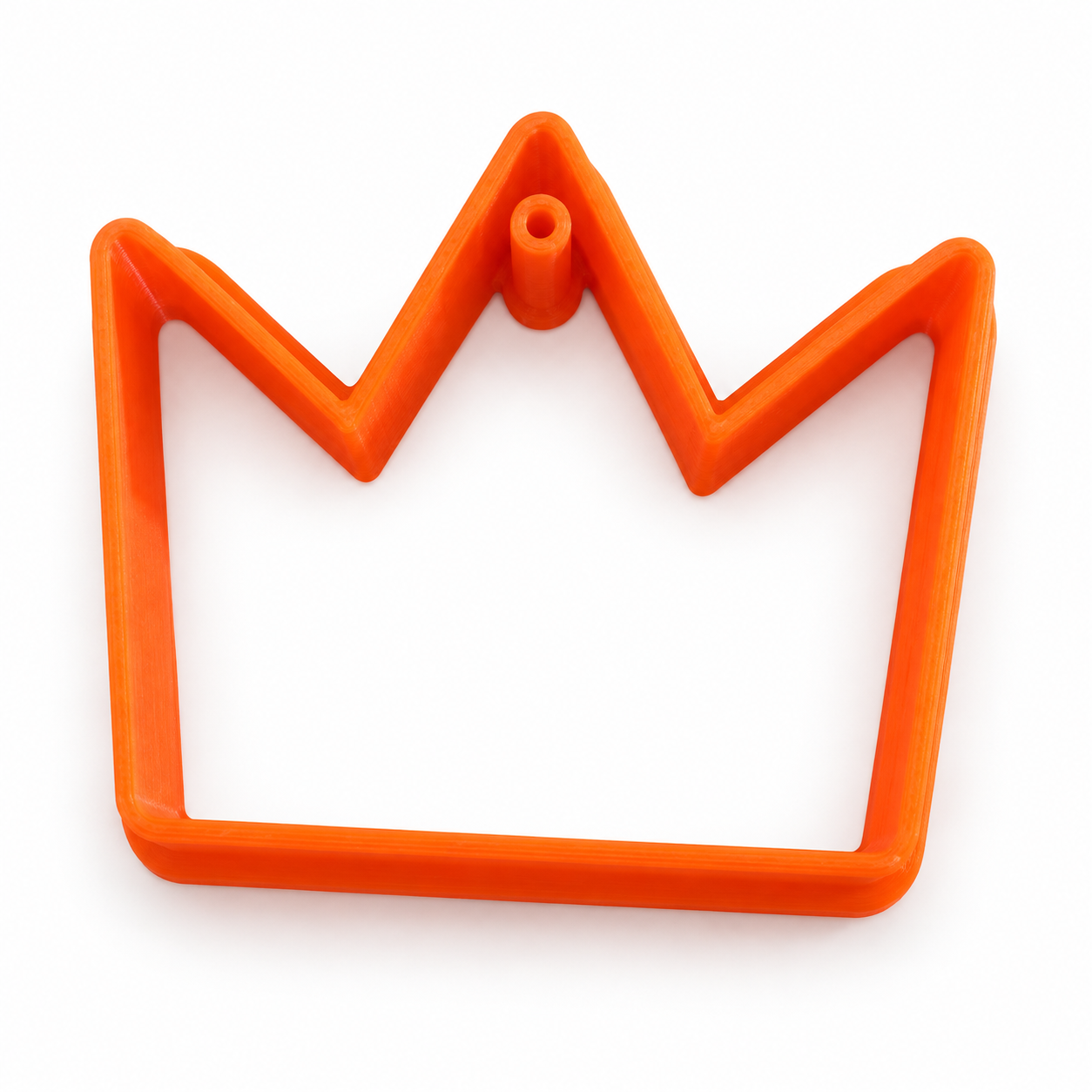 Emporte-pièce Couronne Éclat orange pour créole, avec perforateur intégré — photo retouchée Forméa