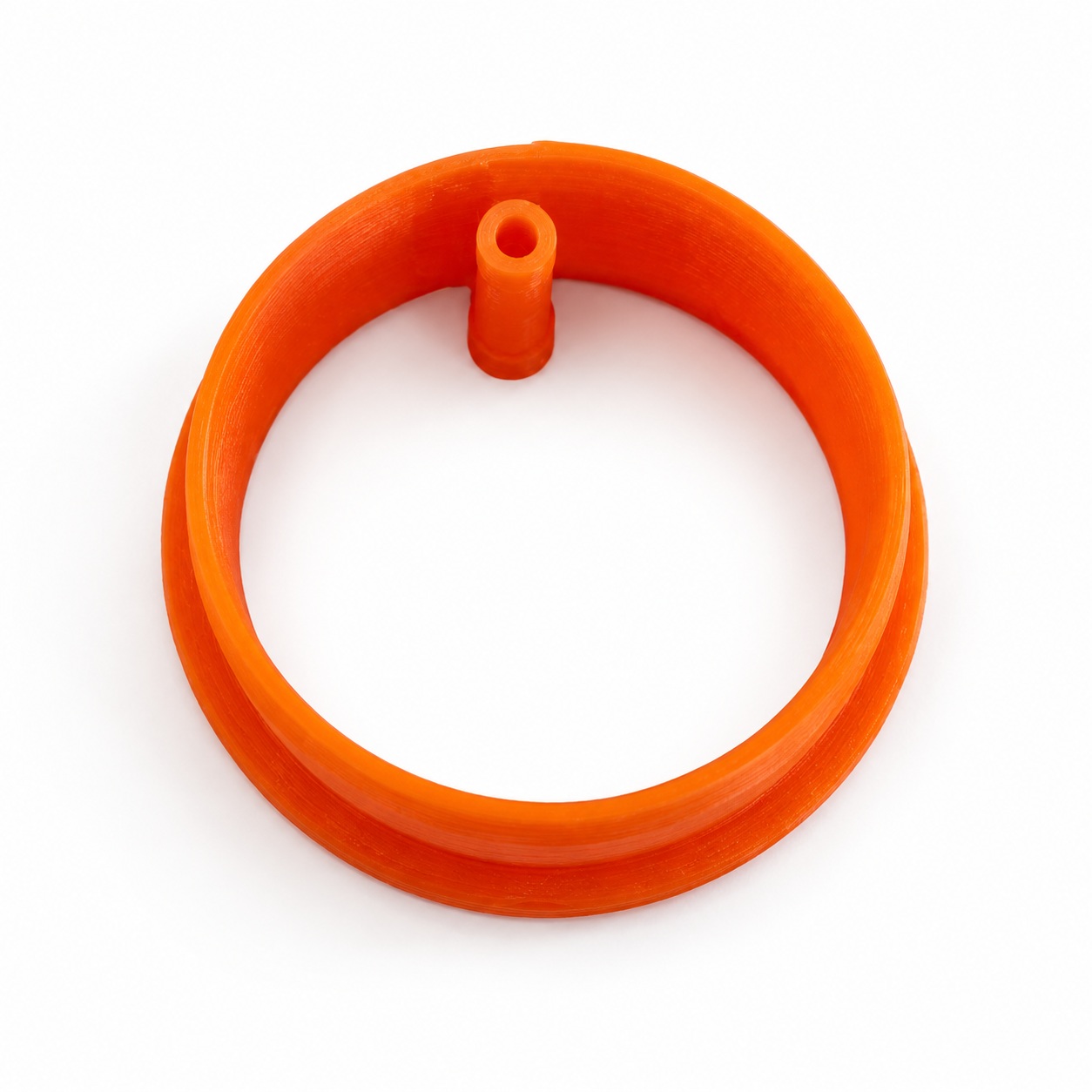 Emporte-pièce Rond Azur avec trou intégré pour créole, imprimé en 3D orange — Forméa