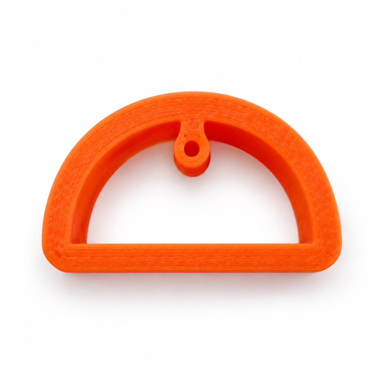 Emporte-pièce Demi-Lune Plage avec trou intégré pour créole, imprimé en 3D orange — Forméa