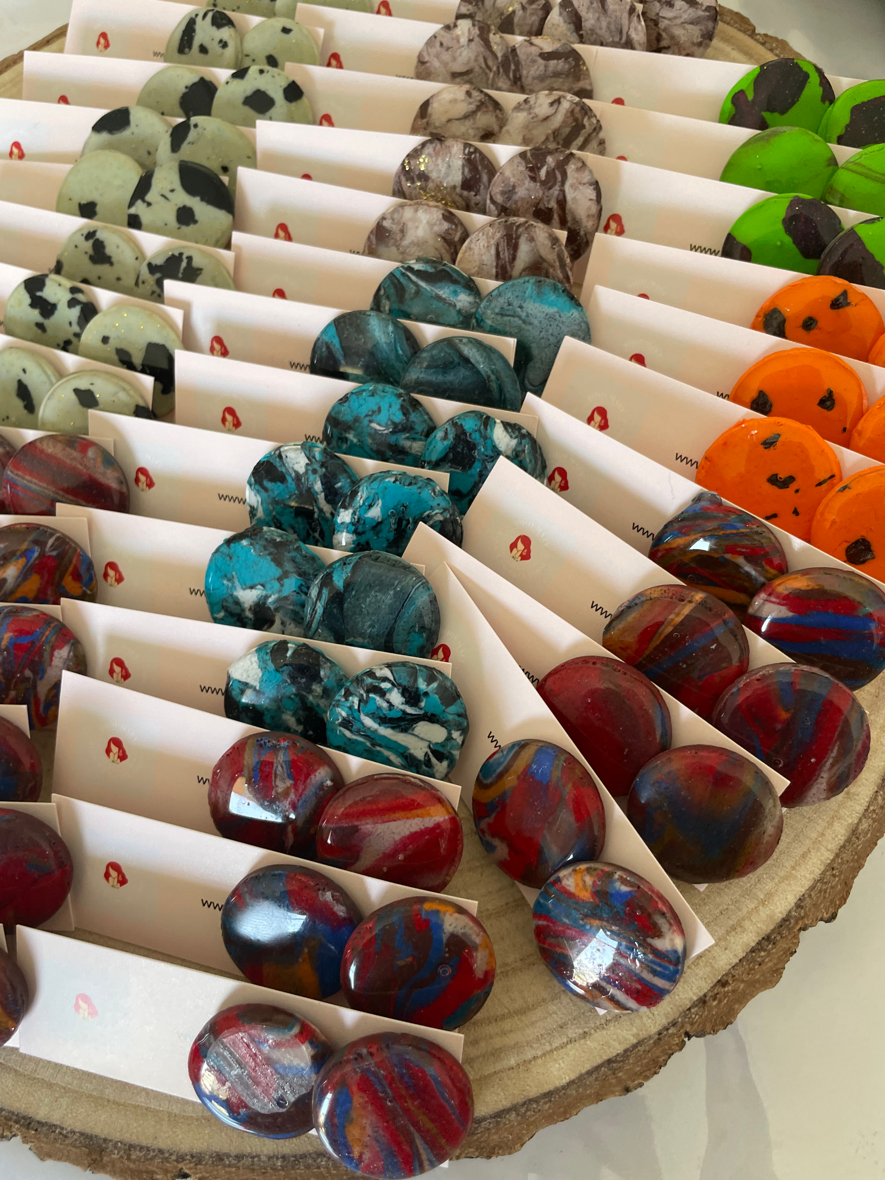 Boucles d’oreilles pâte fimo "Lumi" – fait main | Côte d’Azur