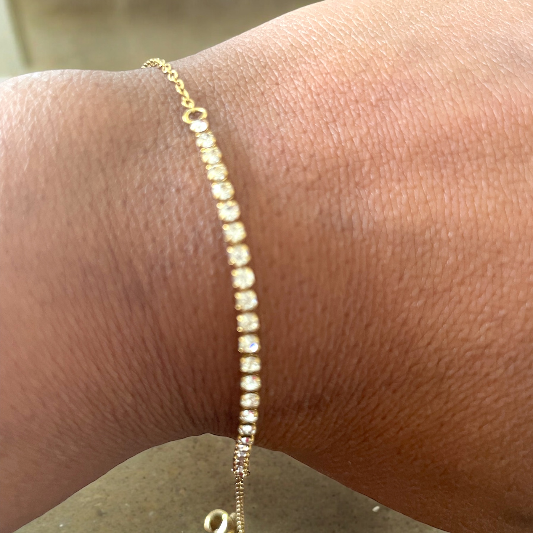 Bracelet acier inoxydable strass Strasial – fait main | Côte d’Azur