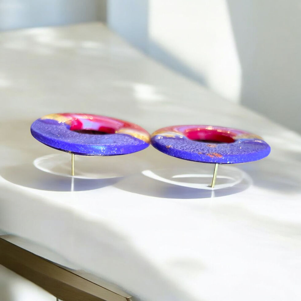 boucles d'oreilles en pate fimo