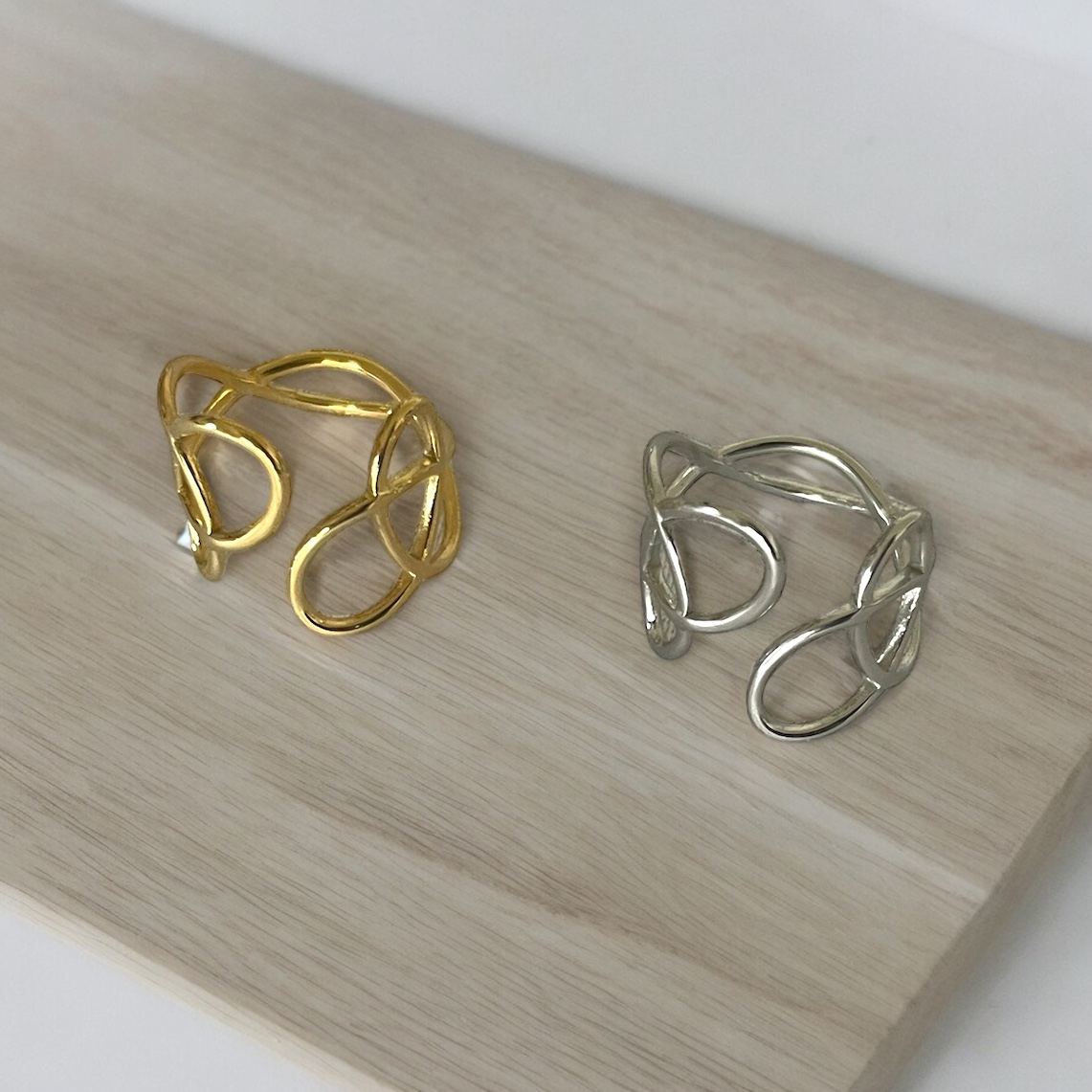 Bague acier inoxydable réglage "Eleonore" – fait main | Côte d’Azur