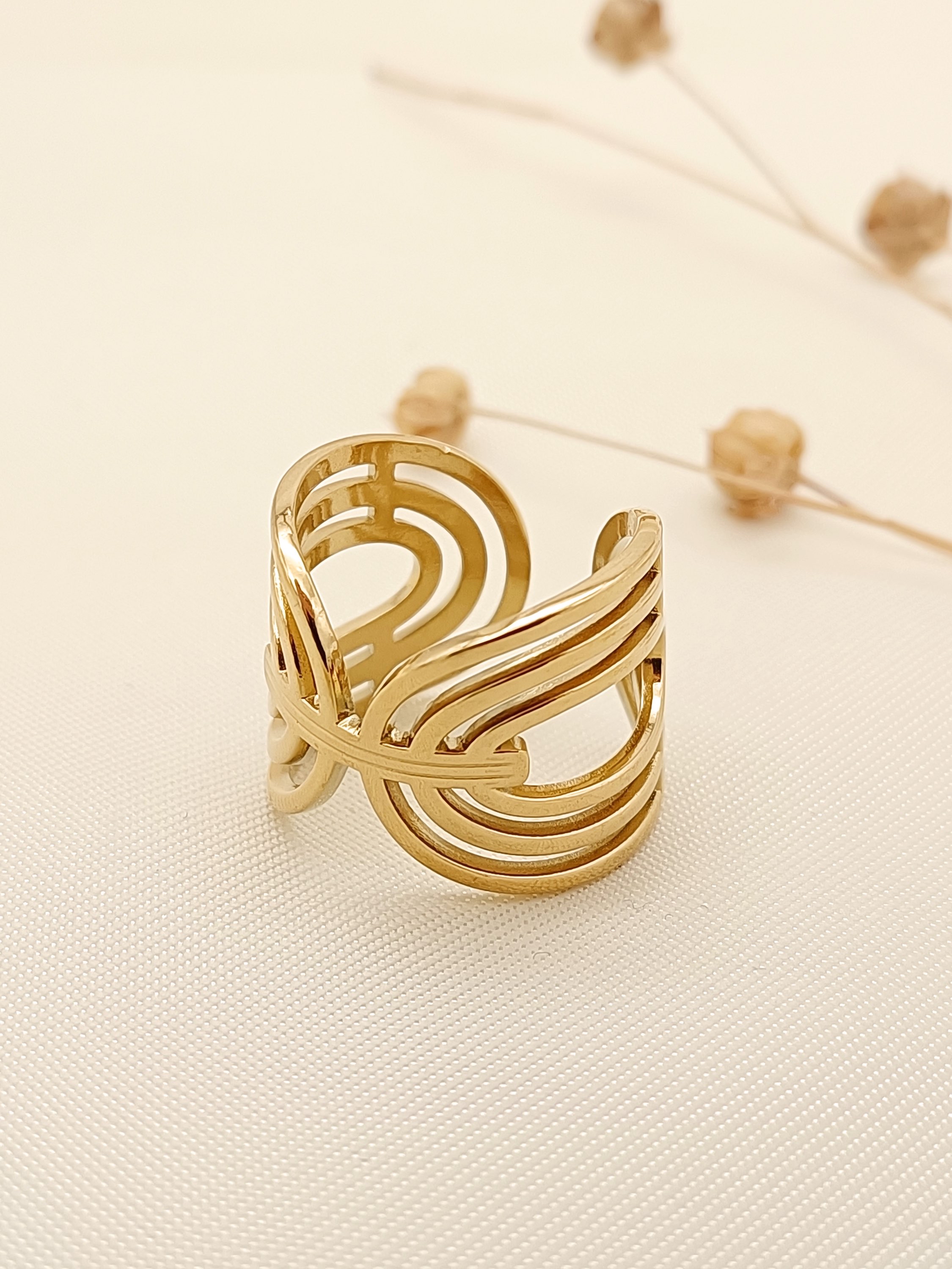 Bague acier inoxydable Minimaliste Maelys – fait main | Côte d’Azur