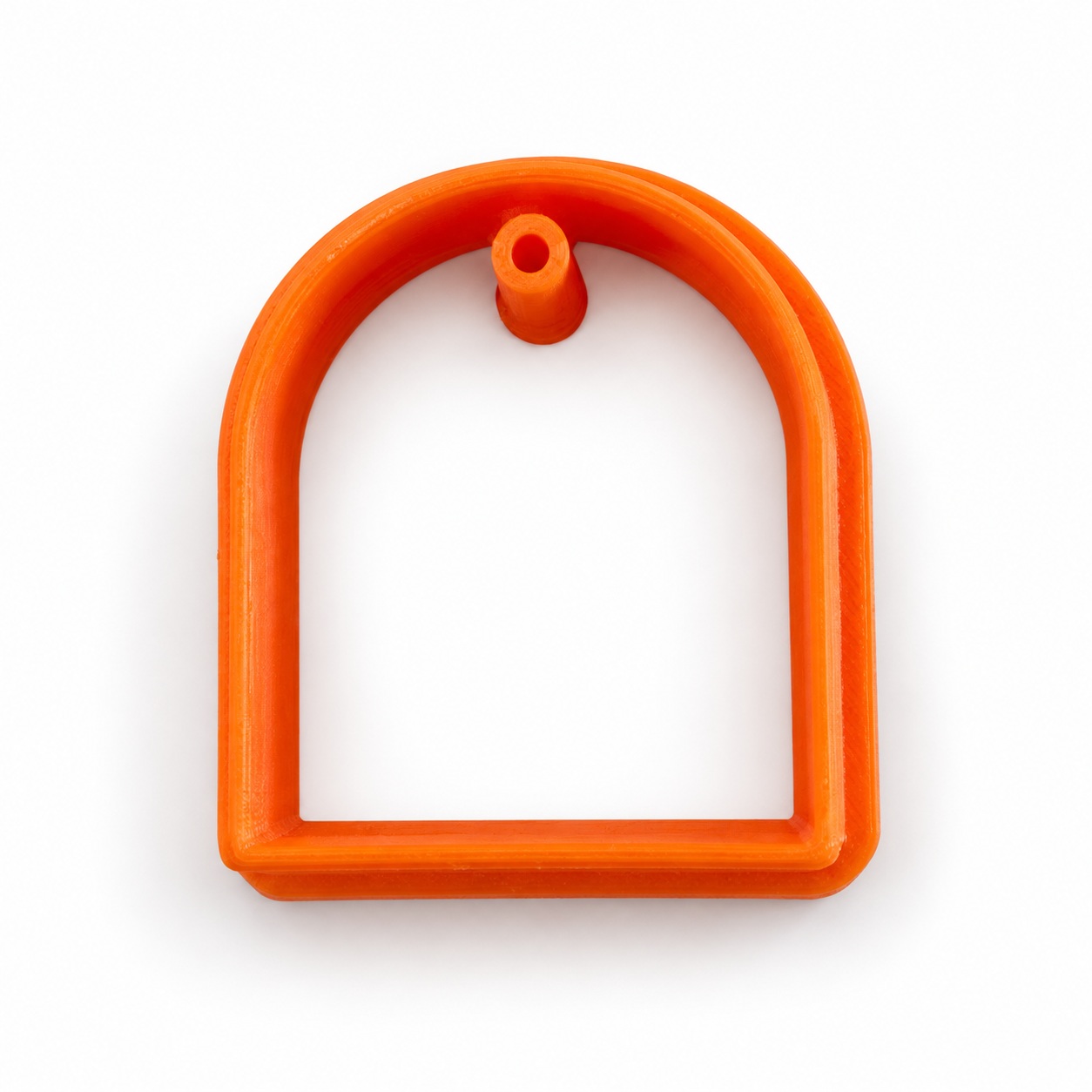 Emporte-pièce Arche Romaine avec trou intégré pour créole, imprimé en 3D orange — Forméa
