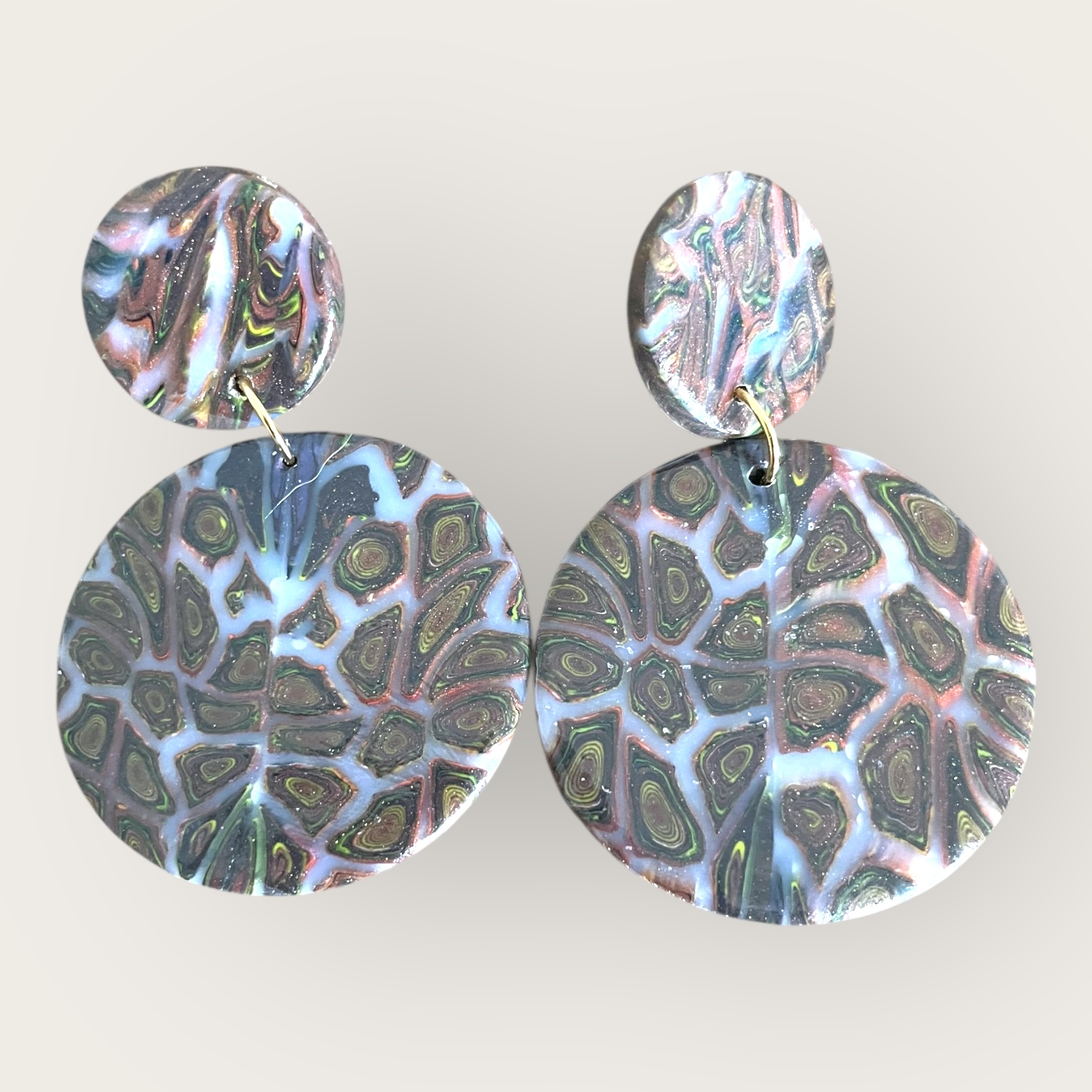 Boucles d’oreilles pâte fimo Zara Bijou Tendance Femme 2026 Marbrée – fait main…